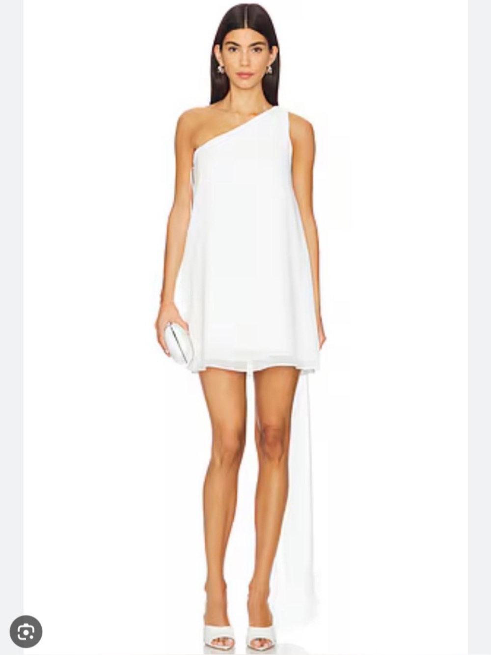 Amanda Uprichard Bridal Wedding Dress One-Shoulder White Mini Dress